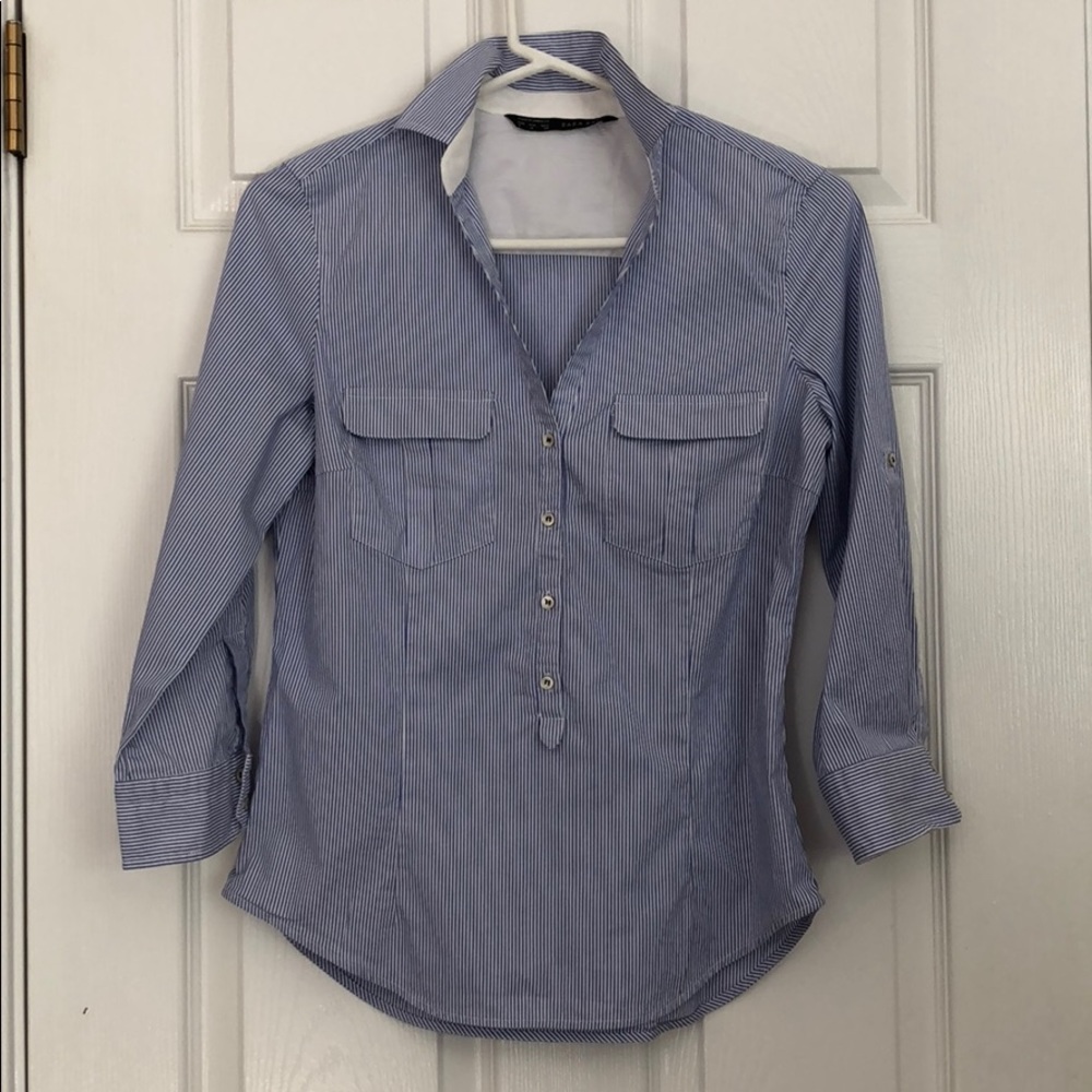 Zara Basic Striped Button Down